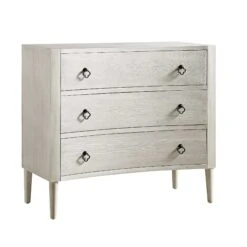Thalia Concave Chest Of Drawers, Washed White -Daals XXCOD 023 WHITEWASH WB2