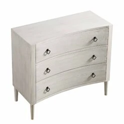 Thalia Concave Chest Of Drawers, Washed White -Daals XXCOD 023 WHITEWASH WB4