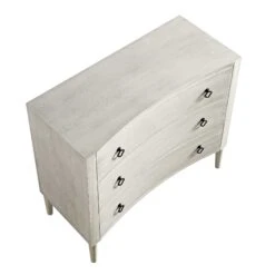 Thalia Concave Chest Of Drawers, Washed White -Daals XXCOD 023 WHITEWASH WB5
