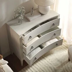 Thalia Concave Chest Of Drawers, Washed White -Daals XXCOD 023 WHITEWASH scene2