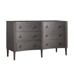 Thalia Concave Double Chest Of Drawers, Silver Oak -Daals XXCOD 024 SILVEROAK WB2