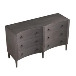 Thalia Concave Double Chest Of Drawers, Silver Oak -Daals XXCOD 024 SILVEROAK WB4