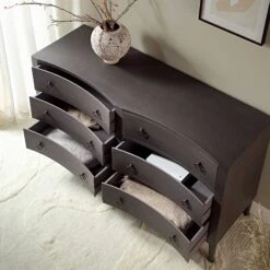 Thalia Concave Double Chest Of Drawers, Silver Oak -Daals XXCOD 024 SILVEROAK scene2