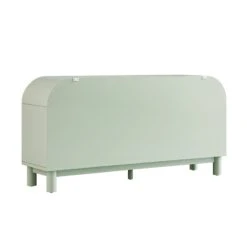 Maude Chest Of 6 Drawers, Muted Pistachio Ash With Raffia -Daals XXCOD 033 GREEN RAF WB5