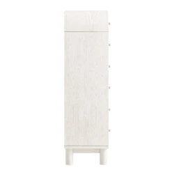 Maude Tall Chest, Washed White Ash With Raffia -Daals XXCOD 037 WHITE RAF WB5