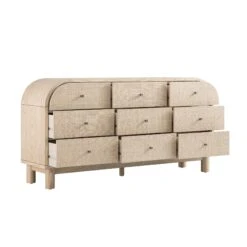 Maude 9 Drawer Chest, Natural Ash With Raffia -Daals XXCOD 046 NAT RAF WB3