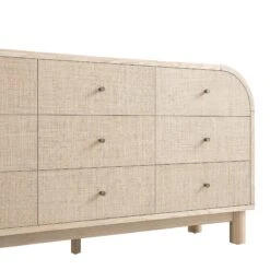 Maude 9 Drawer Chest, Natural Ash With Raffia -Daals XXCOD 046 NAT RAF detail1
