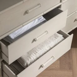 Elstowe Faux Bamboo 6-Drawer Chest, Shaded White -Daals XXCOD 062 BEIGE scene3