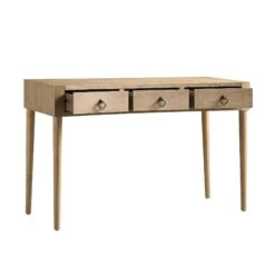Thalia Concave Dressing Table, Natural -Daals XXDSK 022 NAT WB3