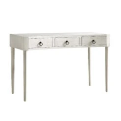 Thalia Concave Dressing Table, Washed White -Daals XXDSK 022 WHITEWASH WB2