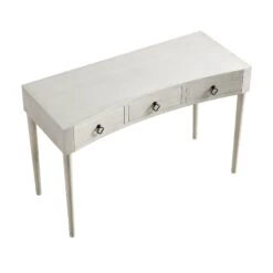 Thalia Concave Dressing Table, Washed White -Daals XXDSK 022 WHITEWASH WB4