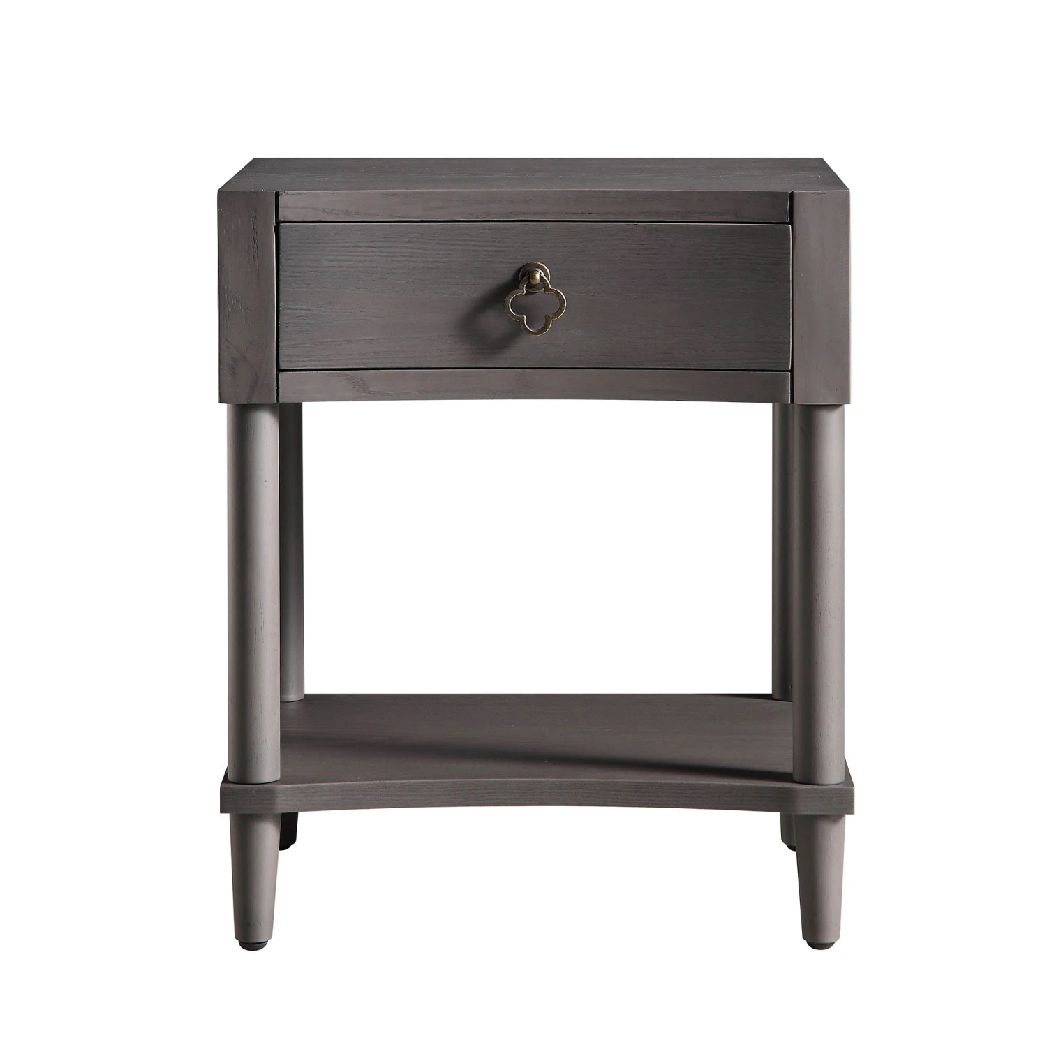 Thalia Concave 1 Drawer Bedside Table, Silver Oak 4 Thalia Concave 1 Drawer Bedside Table, Silver Oak - Image 4