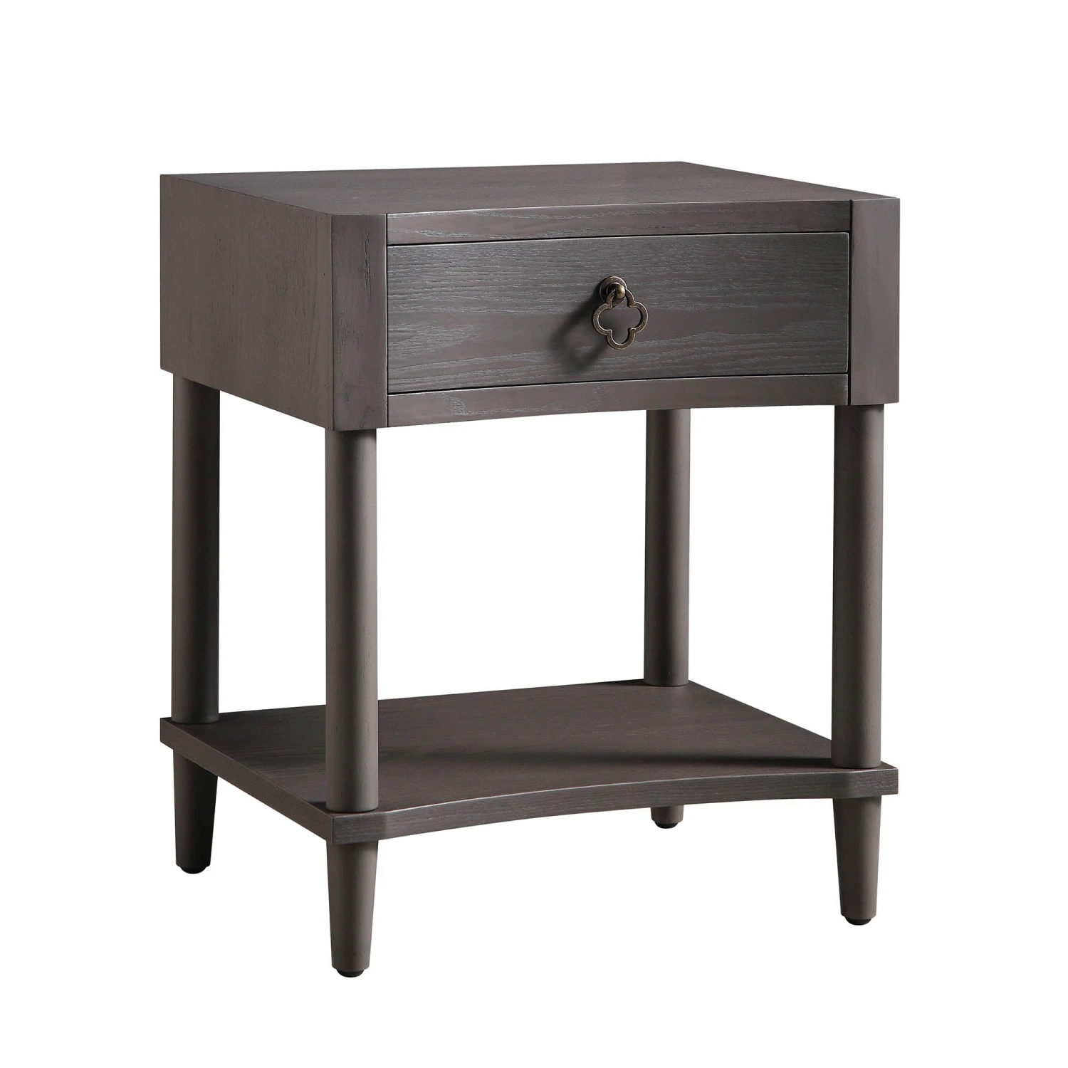 Thalia Concave 1 Drawer Bedside Table, Silver Oak 5 Thalia Concave 1 Drawer Bedside Table, Silver Oak - Image 5