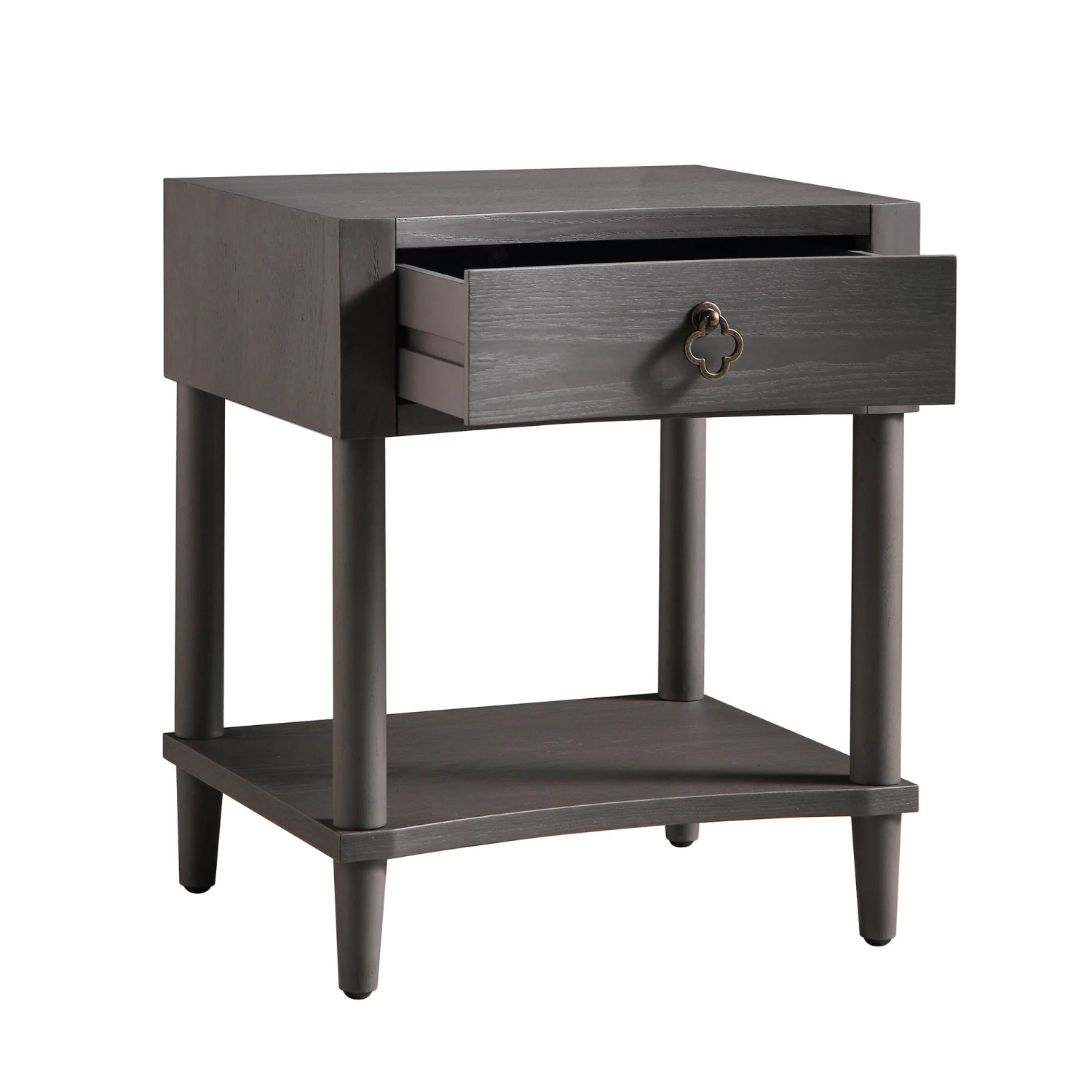 Thalia Concave 1 Drawer Bedside Table, Silver Oak 7 Thalia Concave 1 Drawer Bedside Table, Silver Oak - Image 7