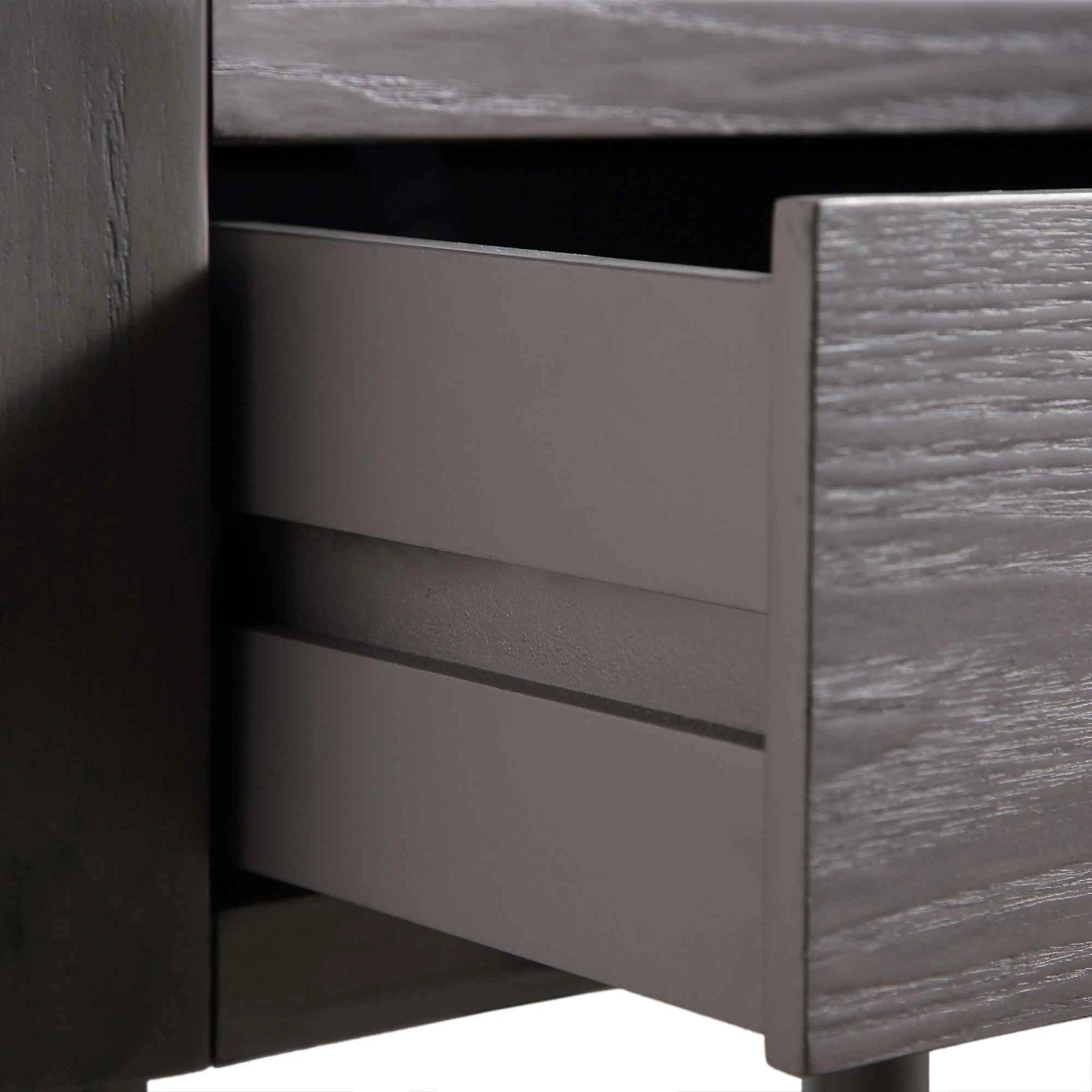 Thalia Concave 1 Drawer Bedside Table, Silver Oak 13 Thalia Concave 1 Drawer Bedside Table, Silver Oak - Image 13