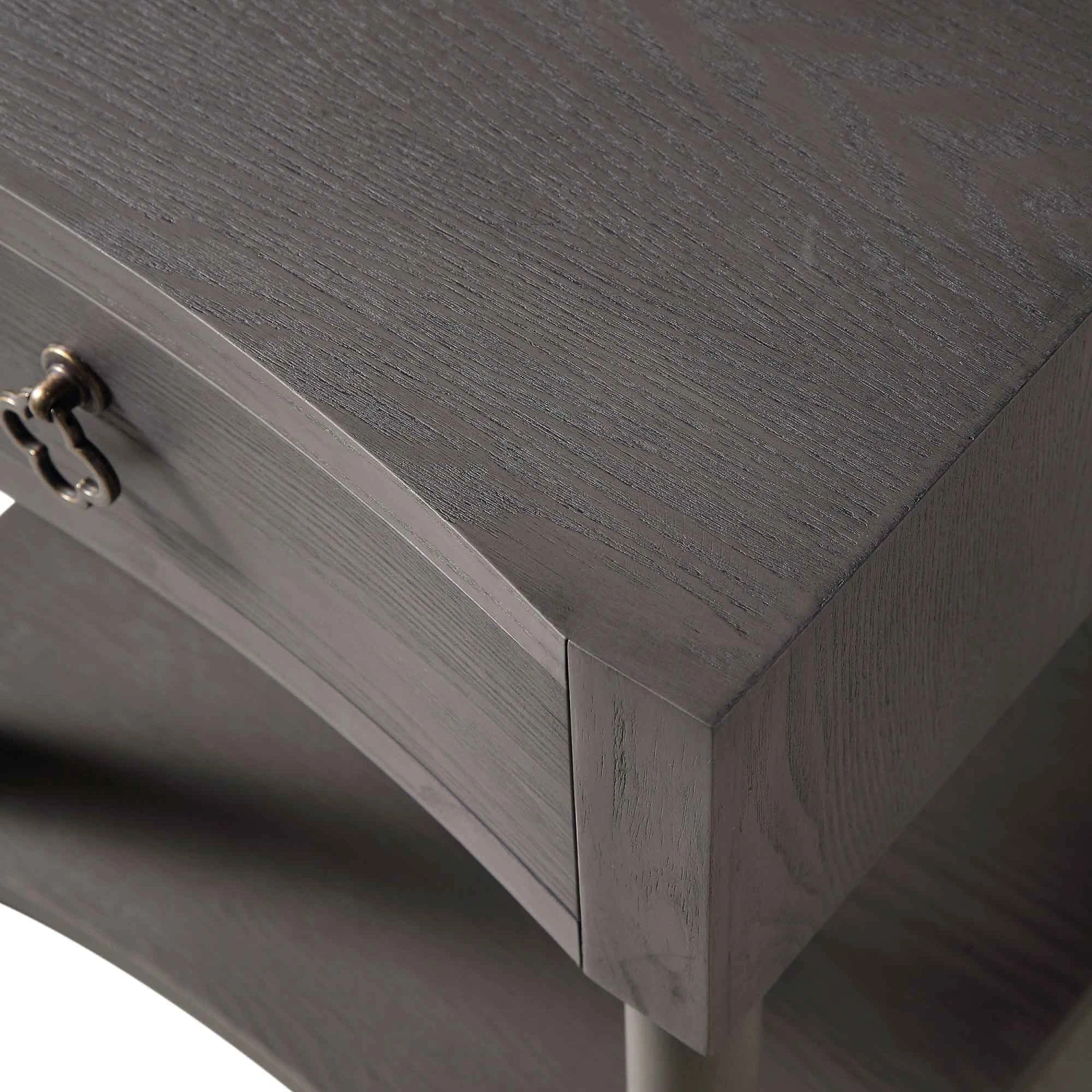Thalia Concave 1 Drawer Bedside Table, Silver Oak 14 Thalia Concave 1 Drawer Bedside Table, Silver Oak - Image 14