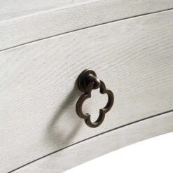 Thalia Concave 1 Drawer Bedside Table, Washed White -Daals XXNS 020 WHITEWASH detail2