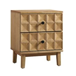 Gibbs 2-Drawer Bedside Table, Natural 16 Gibbs 2-Drawer Bedside Table, Natural -Daals XXNS 025 NAT WB2