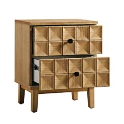 Gibbs 2-Drawer Bedside Table, Natural 18 Gibbs 2-Drawer Bedside Table, Natural -Daals XXNS 025 NAT WB3