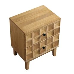 Gibbs 2-Drawer Bedside Table, Natural 19 Gibbs 2-Drawer Bedside Table, Natural -Daals XXNS 025 NAT WB4