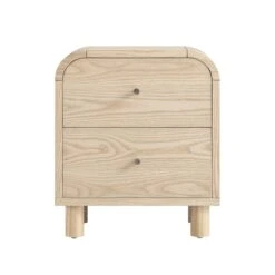 Maude 2 Drawer Bedside Table, Natural Ash -Daals XXNS 030 NAT NAT WB1