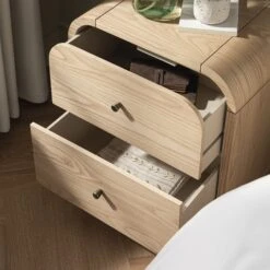 Maude 2 Drawer Bedside Table, Natural Ash -Daals XXNS 030 NAT NAT scene2