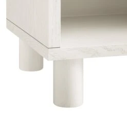 Maude 1 Drawer Bedside Table, Washed White Ash With Raffia -Daals XXNS 031 WHITE RAF detail4
