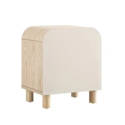 Maude 1 Drawer Bedside Table, Natural Ash -Daals XXNS 032 NAT NAT WB5