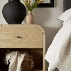 Maude 1 Drawer Bedside Table, Natural Ash -Daals XXNS 032 NAT NAT scene3