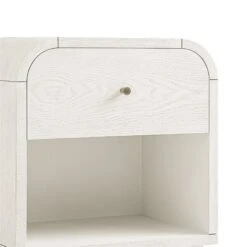 Maude 1 Drawer Bedside Table, Washed White Ash -Daals XXNS 032 WHITE WHITE detail1