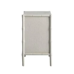 Elstowe Faux Bamboo 3-Drawer Bedside Table, Shaded White -Daals XXNS 060 BEIGE WB4