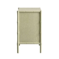 Elstowe Faux Bamboo 3-Drawer Bedside Table, Sage Green -Daals XXNS 060 GREEN WB4