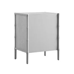 Elstowe Faux Bamboo 3-Drawer Bedside Table, Warm Grey 28 Elstowe Faux Bamboo 3-Drawer Bedside Table, Warm Grey -Daals XXNS 060 GREY WB5