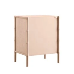 Elstowe Faux Bamboo 3-Drawer Bedside Table, Nude Pink 28 Elstowe Faux Bamboo 3-Drawer Bedside Table, Nude Pink -Daals XXNS 060 NUDE WB5