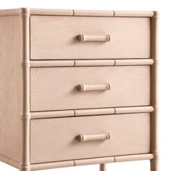 Elstowe Faux Bamboo 3-Drawer Bedside Table, Nude Pink 29 Elstowe Faux Bamboo 3-Drawer Bedside Table, Nude Pink -Daals XXNS 060 NUDE detail1