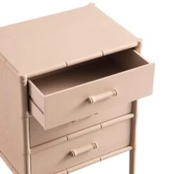 Elstowe Faux Bamboo 3-Drawer Bedside Table, Nude Pink 31 Elstowe Faux Bamboo 3-Drawer Bedside Table, Nude Pink -Daals XXNS 060 NUDE detail3