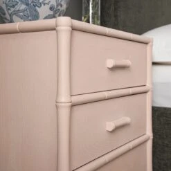 Elstowe Faux Bamboo 3-Drawer Bedside Table, Nude Pink 21 Elstowe Faux Bamboo 3-Drawer Bedside Table, Nude Pink -Daals XXNS 060 NUDE scene5