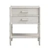 Elstowe Faux Bamboo 2-Drawer Bedside Table, Shaded White
