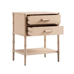 Elstowe Faux Bamboo 2-Drawer Bedside Table, Nude Pink 23 Elstowe Faux Bamboo 2-Drawer Bedside Table, Nude Pink -Daals XXNS 061 NUDE WB3