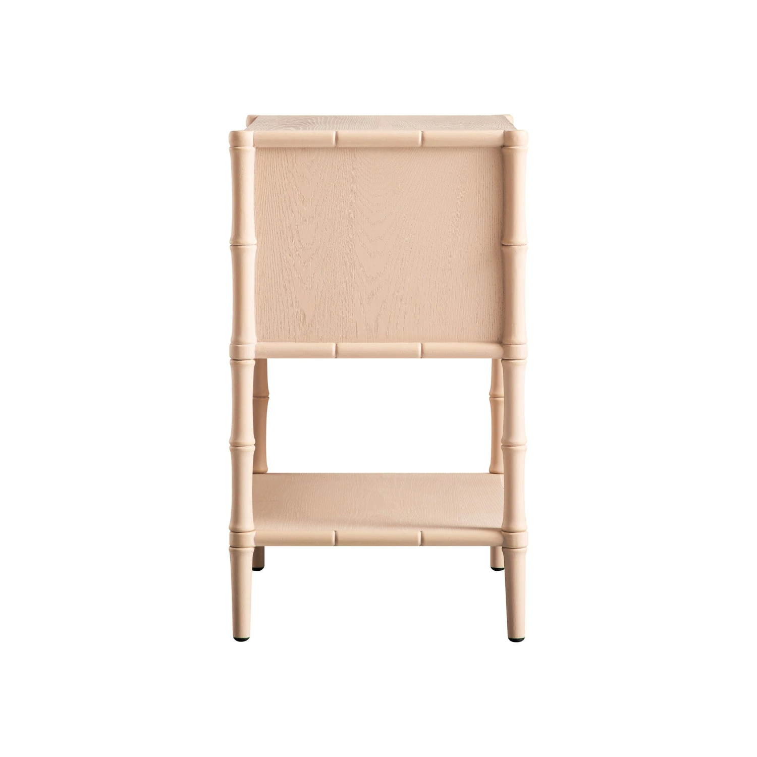 Elstowe Faux Bamboo 2-Drawer Bedside Table, Nude Pink 11 Elstowe Faux Bamboo 2-Drawer Bedside Table, Nude Pink - Image 11