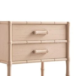Elstowe Faux Bamboo 2-Drawer Bedside Table, Nude Pink 26 Elstowe Faux Bamboo 2-Drawer Bedside Table, Nude Pink -Daals XXNS 061 NUDE detail1
