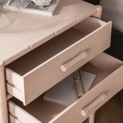 Elstowe Faux Bamboo 2-Drawer Bedside Table, Nude Pink 19 Elstowe Faux Bamboo 2-Drawer Bedside Table, Nude Pink -Daals XXNS 061 NUDE scene5