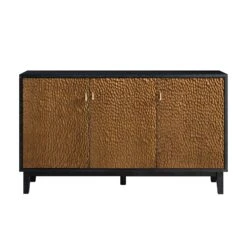 Bianca Chip Carved 3 Door Sideboard, Antique Bronze & Black 14 Bianca Chip Carved 3 Door Sideboard, Antique Bronze & Black -Daals XXSB 009 GOLD BLACK WB1