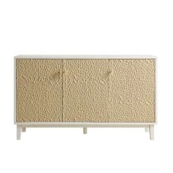 Bianca Chip Carved 3 Door Sideboard, Sand Beige & Ivory 14 Bianca Chip Carved 3 Door Sideboard, Sand Beige & Ivory -Daals XXSB 009 TAUPE WHITE WB1