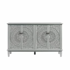 Chantilly Mid Grey Carved Large Sideboard -Daals XXSB 014 GREY WB1