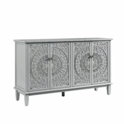Chantilly Mid Grey Carved Large Sideboard -Daals XXSB 014 GREY WB2