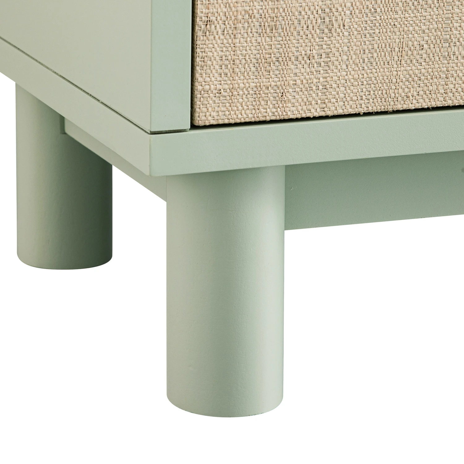 Maude Wide 3-Drawer Sideboard, Muted Pistachio Ash With Raffia 11 Maude Wide 3-Drawer Sideboard, Muted Pistachio Ash With Raffia - Image 11