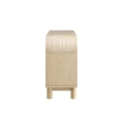 Maude Wide 3-Drawer Sideboard, Natural Ash With Raffia -Daals XXSB 044 NAT RAF WB5