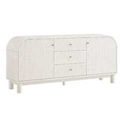 Maude Wide 3-Drawer Sideboard, Washed White Ash With Raffia 28 Maude Wide 3-Drawer Sideboard, Washed White Ash With Raffia -Daals XXSB 044 WHITE RAF WB2