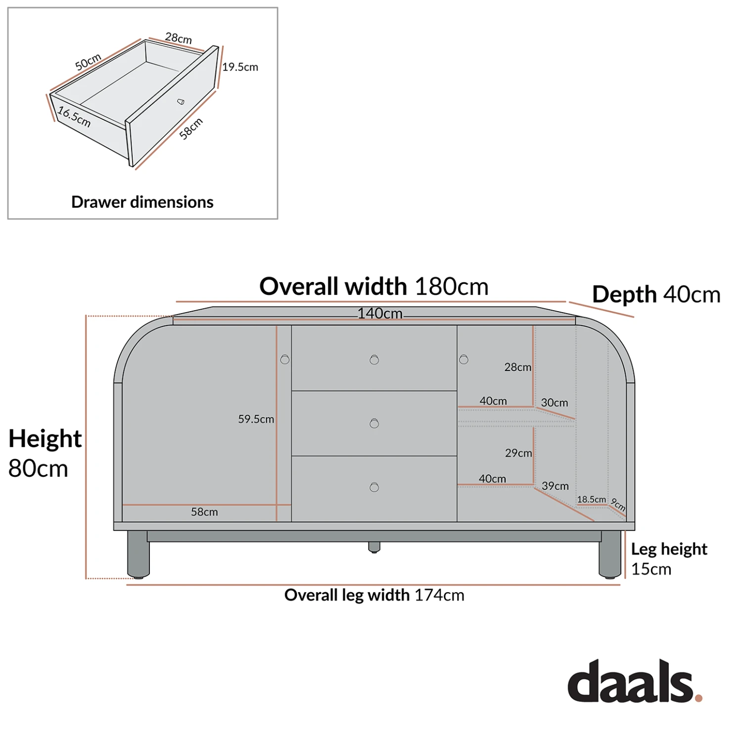 Maude Wide 3-Drawer Sideboard, Natural Ash 3 Maude Wide 3-Drawer Sideboard, Natural Ash - Image 3